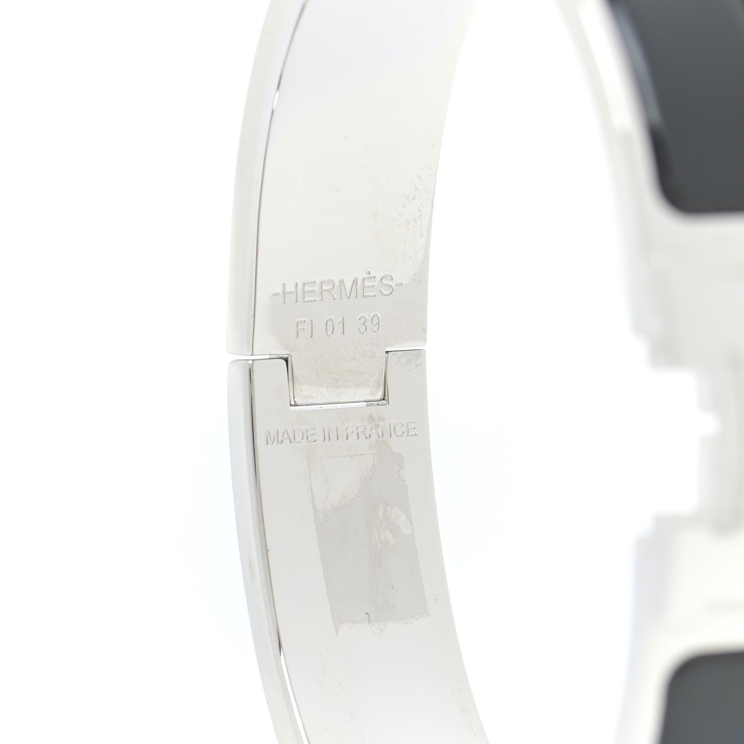 Enamel Narrow Clic Clac H Bracelet PM Black