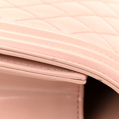 Chanel Patent Calfskin Quilted Medium Boy Flap Light Pink Light Pink 15 of 15