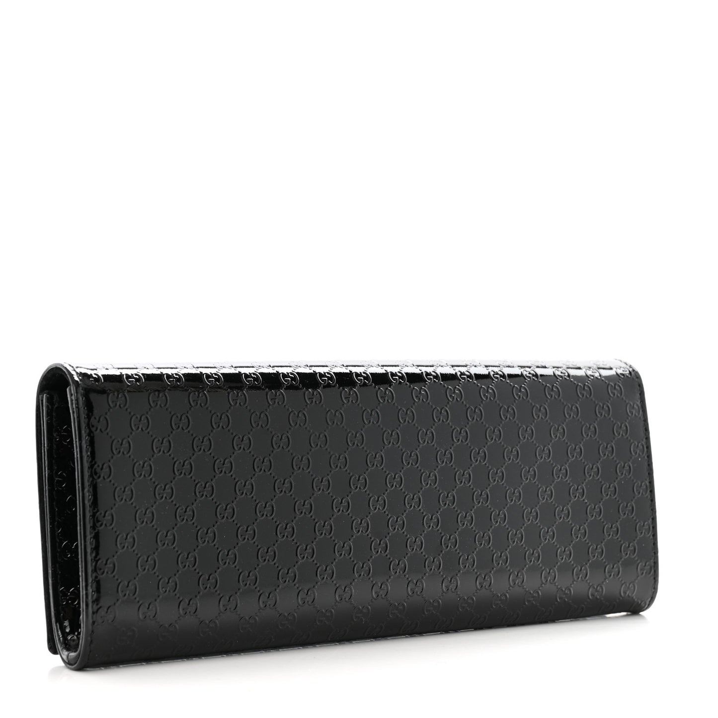 Patent Microguccissima Small Broadway Clutch Black