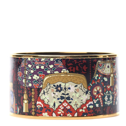 Hermes Enamel Printed Cachemire de Tamara Extra Wide Bracelet 70 1 of 4