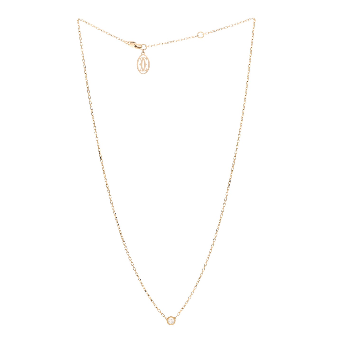 18K Yellow Gold Diamond SM D'Amour Pendant Necklace