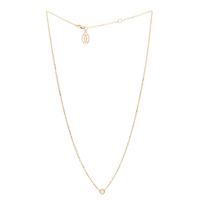 Cartier 18K Yellow Gold Diamond SM D'Amour Pendant Necklace 3 of 5