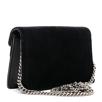 Gucci Suede Super Mini Dionysus Shoulder Bag Black 2 of 10
