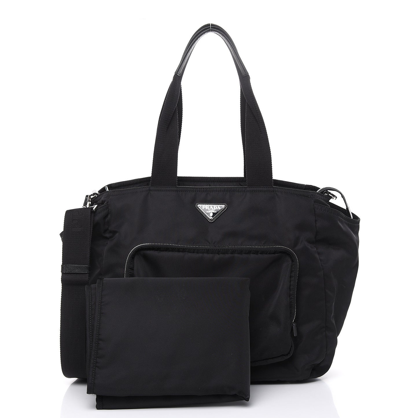 Tessuto Nylon Vela Diaper Bag Black