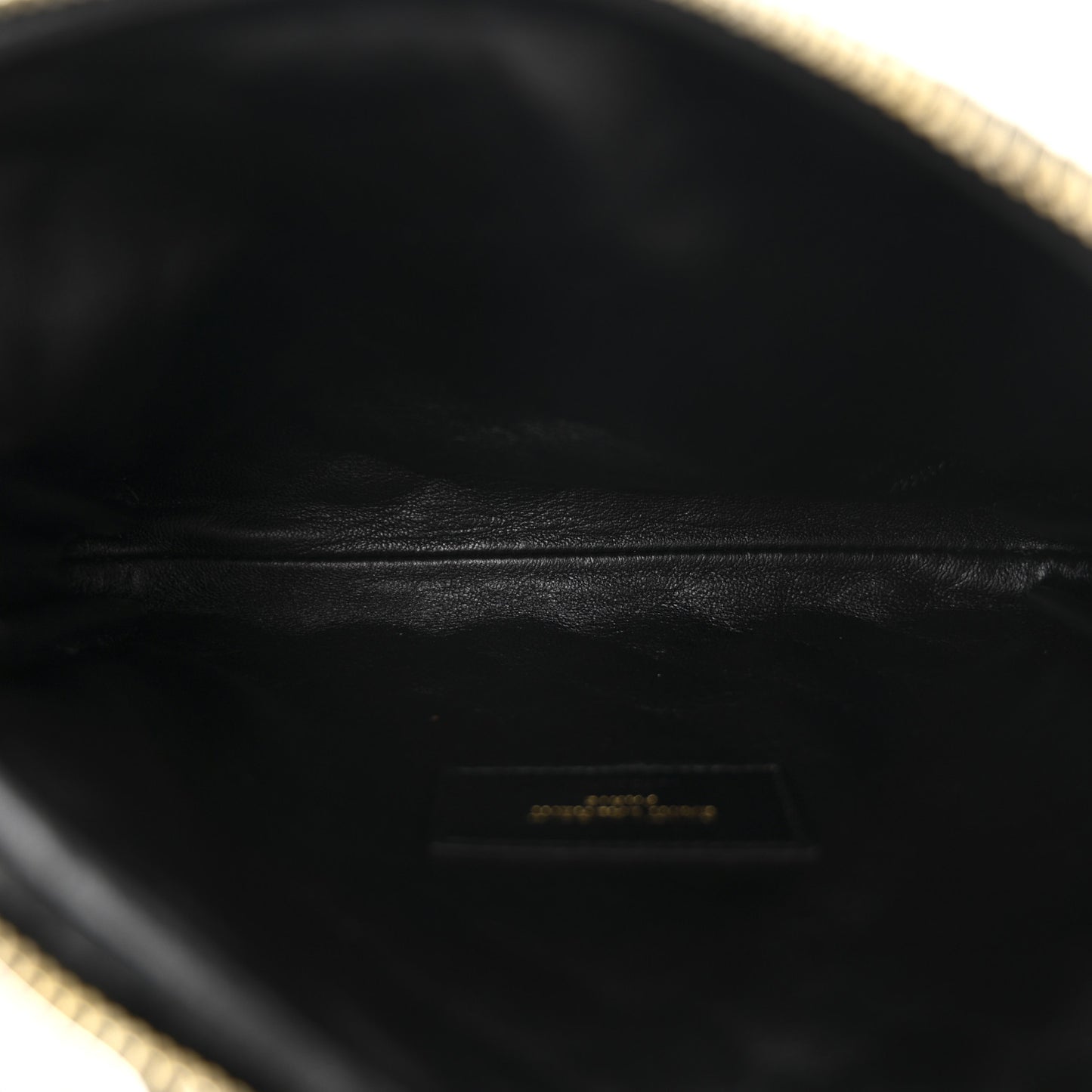 Lambskin Quilted Gaby Zipped Pouch Black