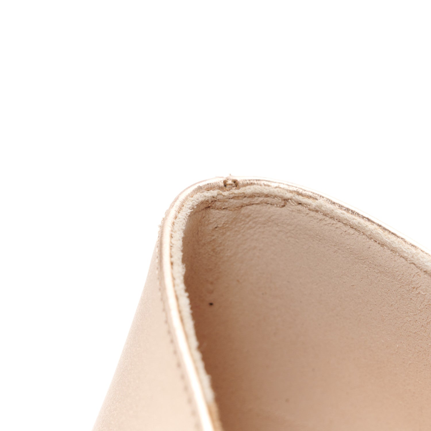 Christian Louboutin Calf Laminato Satin Sweet Jane Flats 37.5 Leche 9 of 10