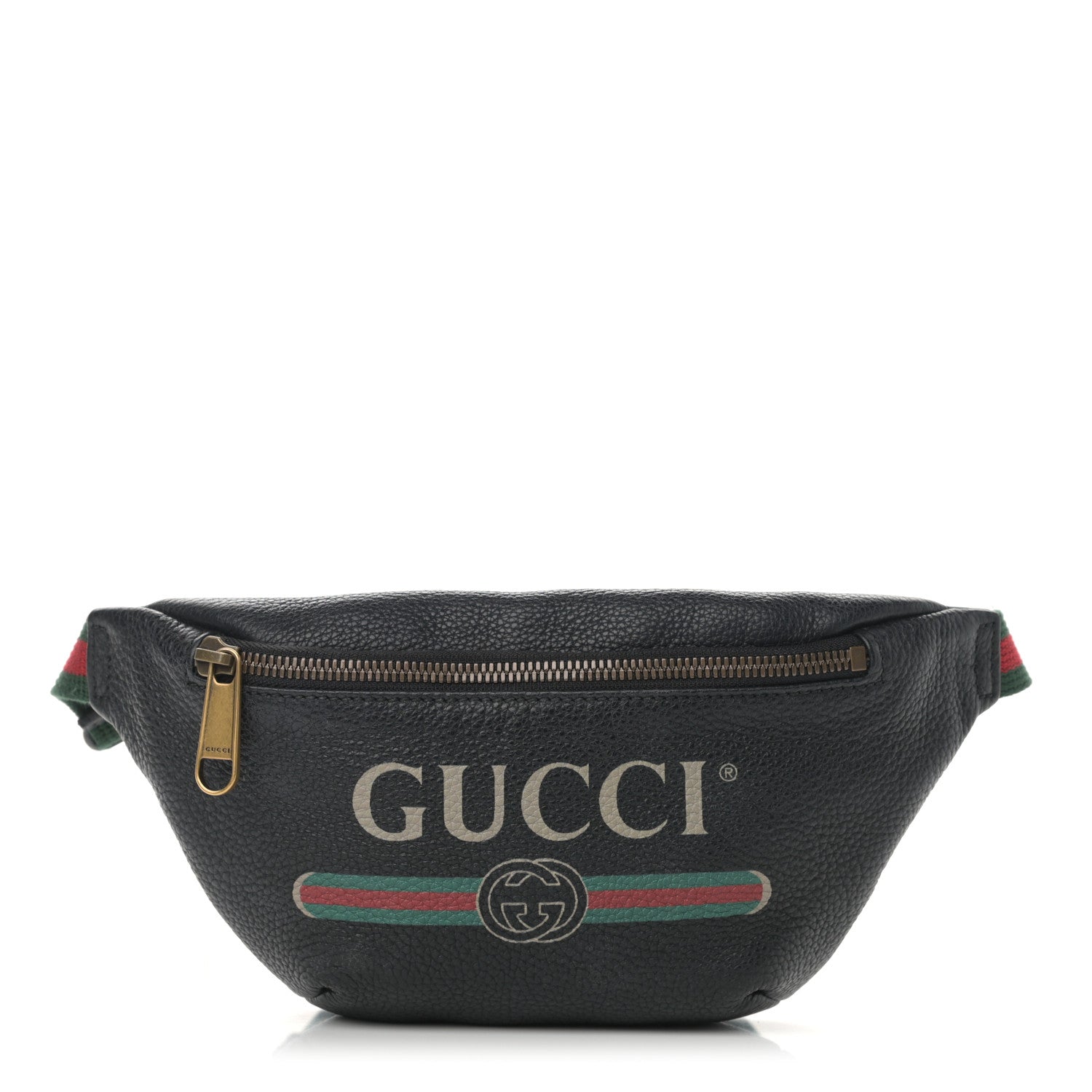 Gucci Grained Calfskin Small Logo Belt Bag Black 1 of 10