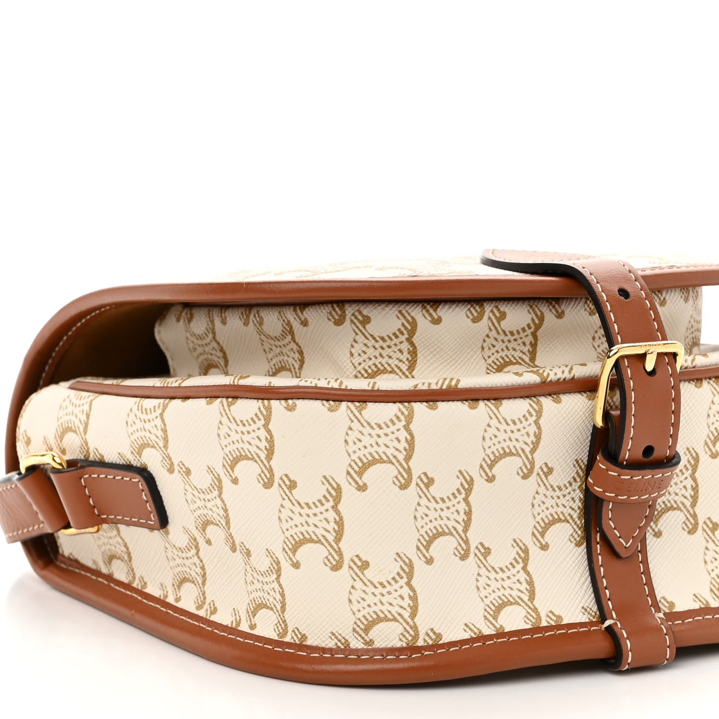 Triomphe Canvas Medium Folco Bag White