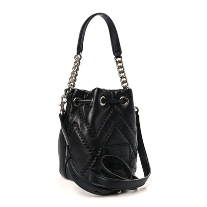 Marc Jacobs Calfskin Quilted The Bucket Bag Black 3 of 9