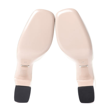 Gucci Malaga Kid Crystal Square G Madelyn Mules 38 Vintage White 7 of 7
