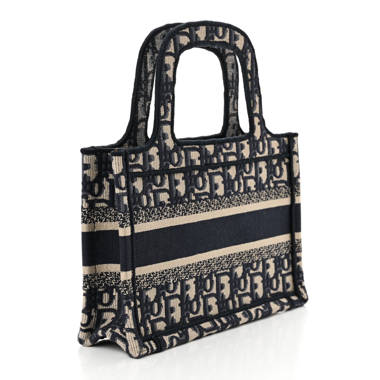 Christian Dior Oblique Mini Book Tote Blue Multicolor 3 of 12