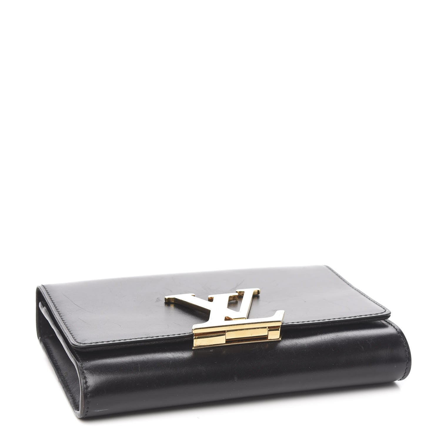 Louis Vuitton Calfskin Chain Louise MM Black 3 of 11
