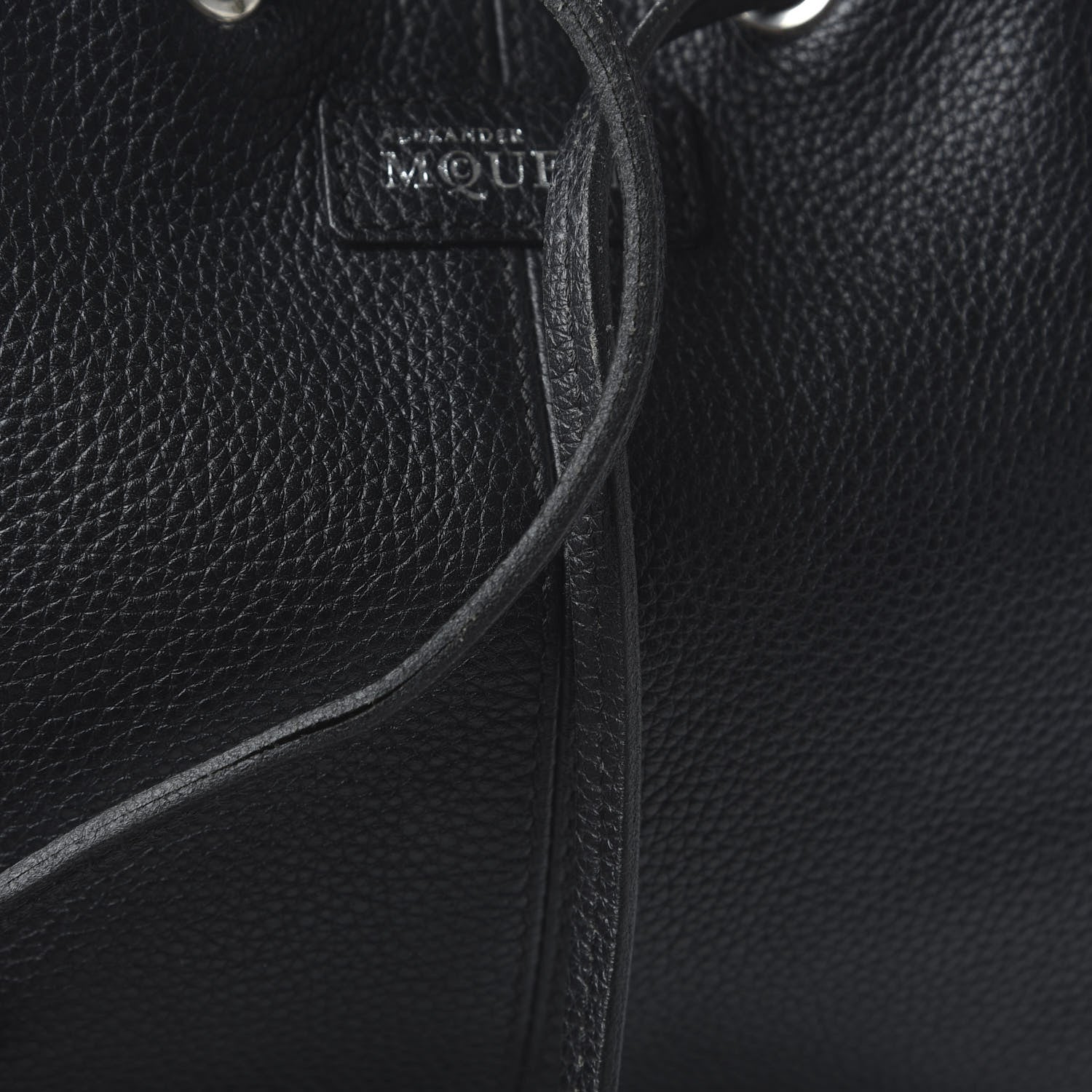 Alexander McQueen Calfskin Padlock Skull Bucket Bag Black 11 of 11