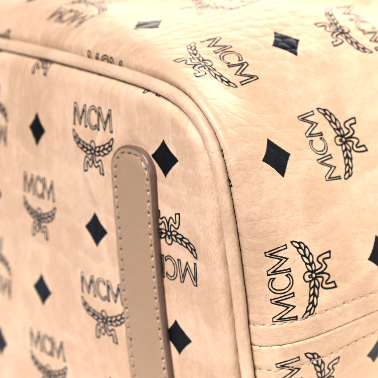 MCM Visetos Medium Liz Reversible Shopper Tote Beige 10 of 18