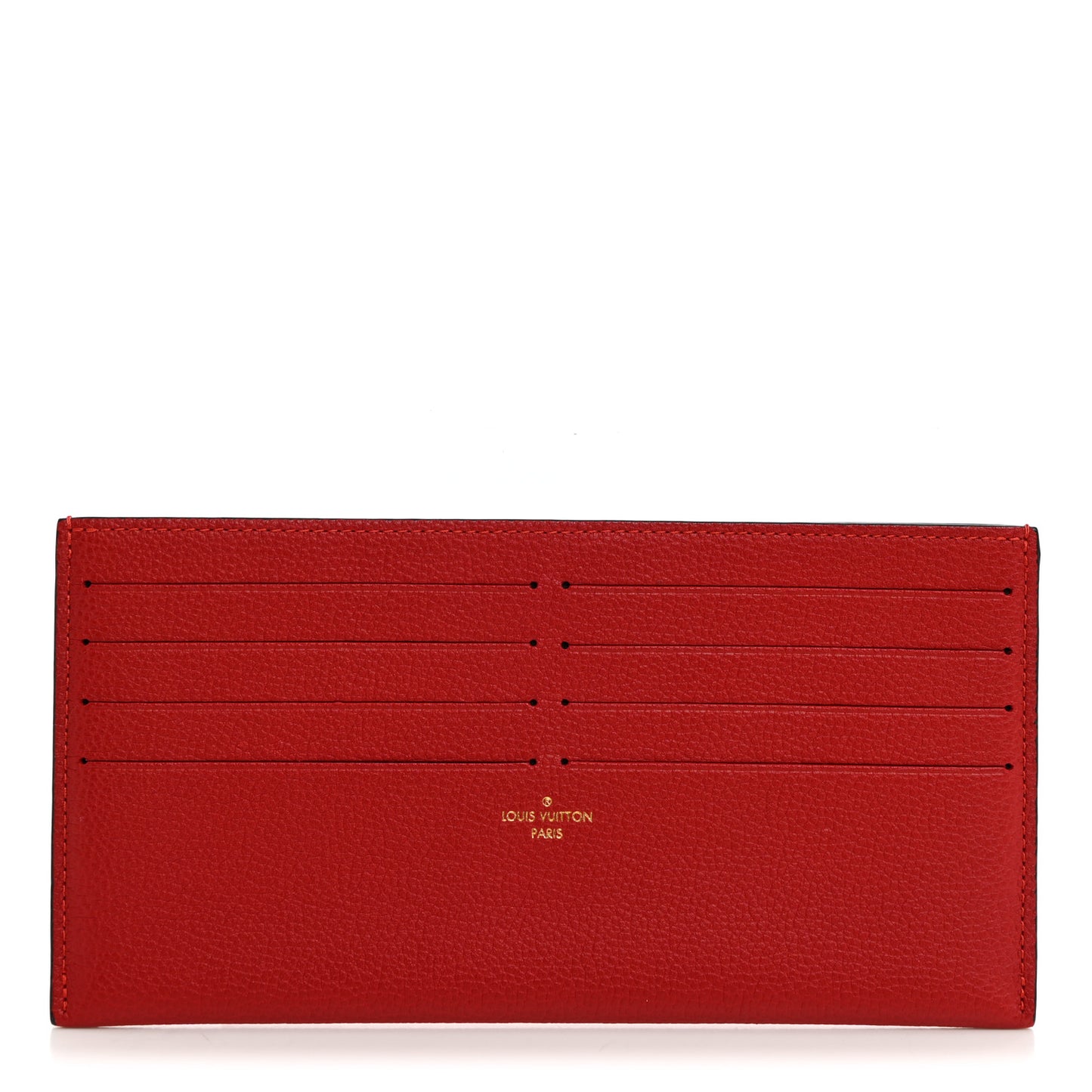 Calfskin Felicie Card Holder Insert Scarlet