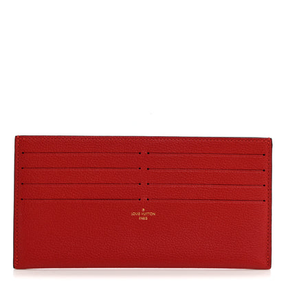 Louis Vuitton Calfskin Felicie Card Holder Insert Scarlet 2 of 12