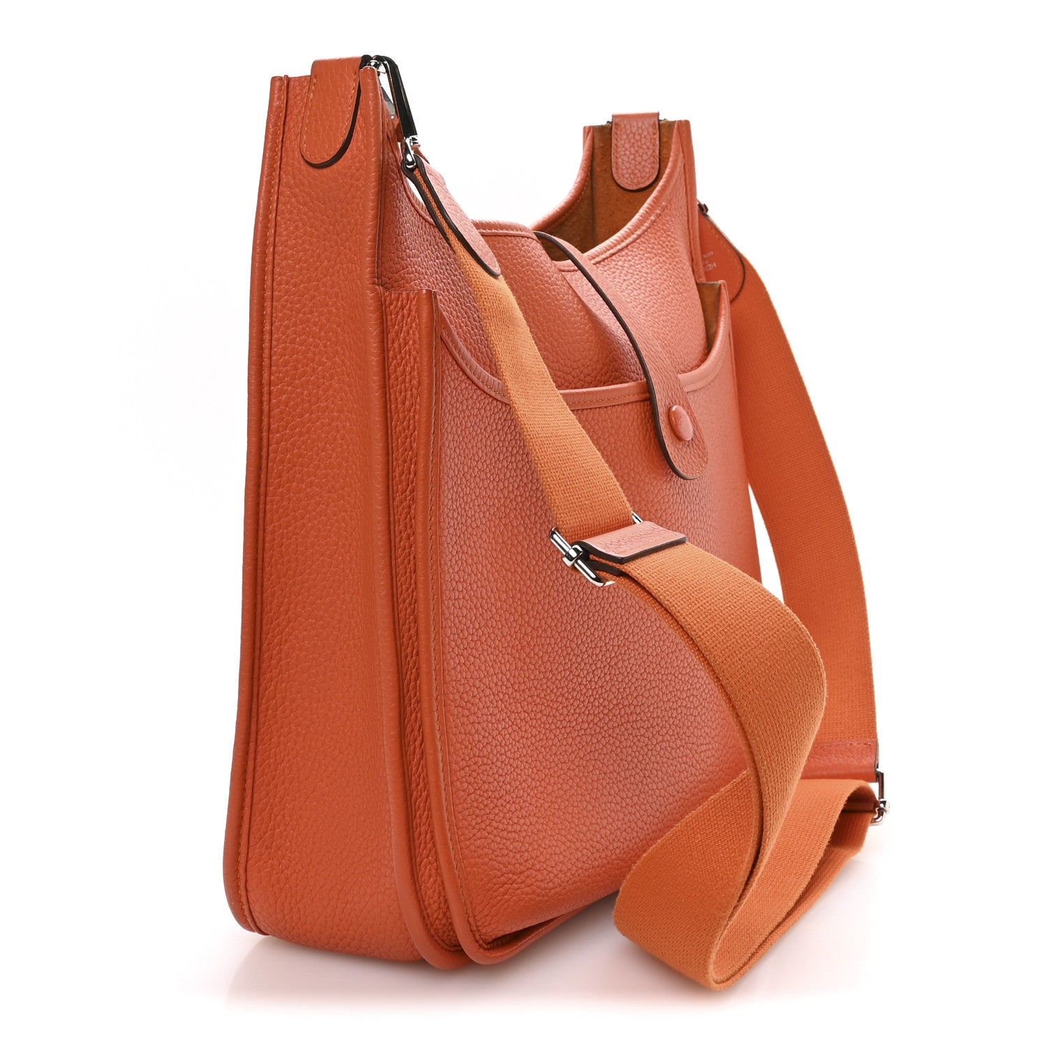 Hermes Taurillon Clemence Evelyne III GM Orange 3 of 10
