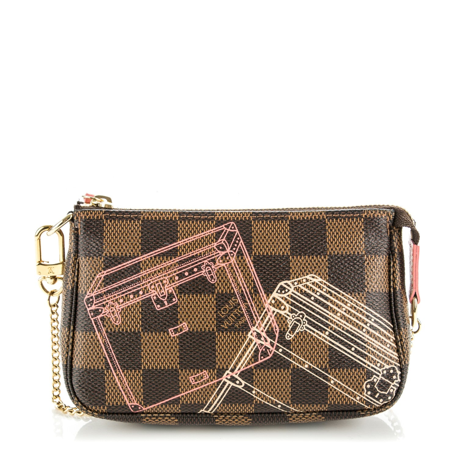 Louis Vuitton Damier Ebene 2014 Christmas Animation Mini Pochette Accessories 1 of 7