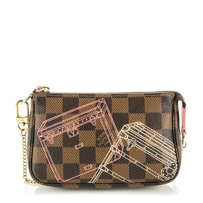 Louis Vuitton Damier Ebene 2014 Christmas Animation Mini Pochette Accessories 1 of 7