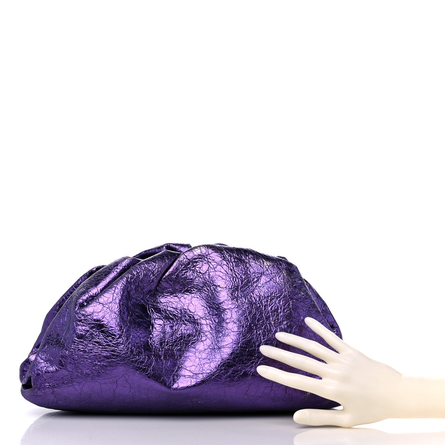 Metallic Crinkled Lambskin The Pouch Viola