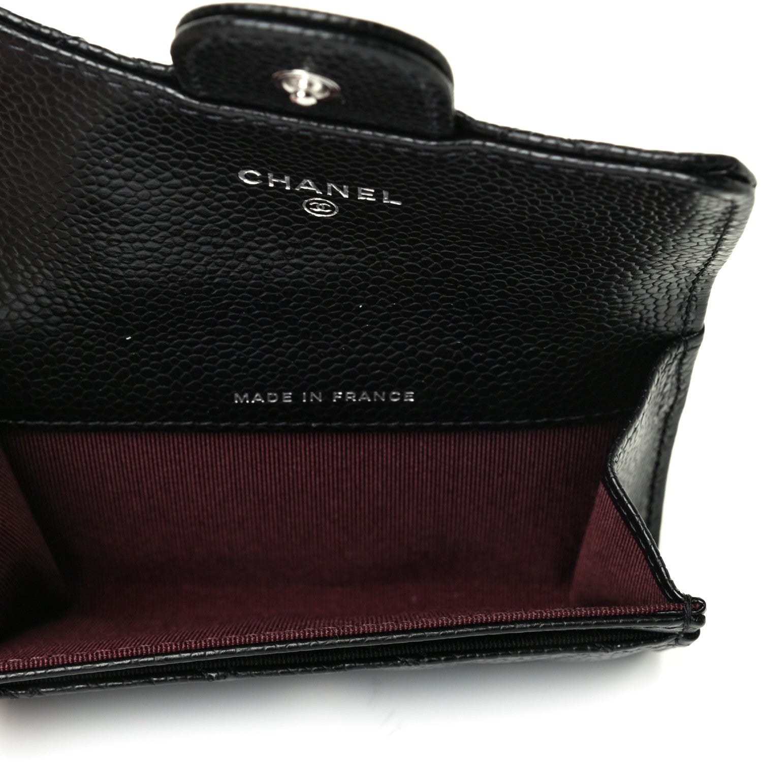 Chanel Caviar Quilted Flap Card Holder Wallet Black 4 of 4