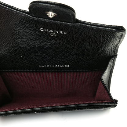 Chanel Caviar Quilted Flap Card Holder Wallet Black 4 of 4