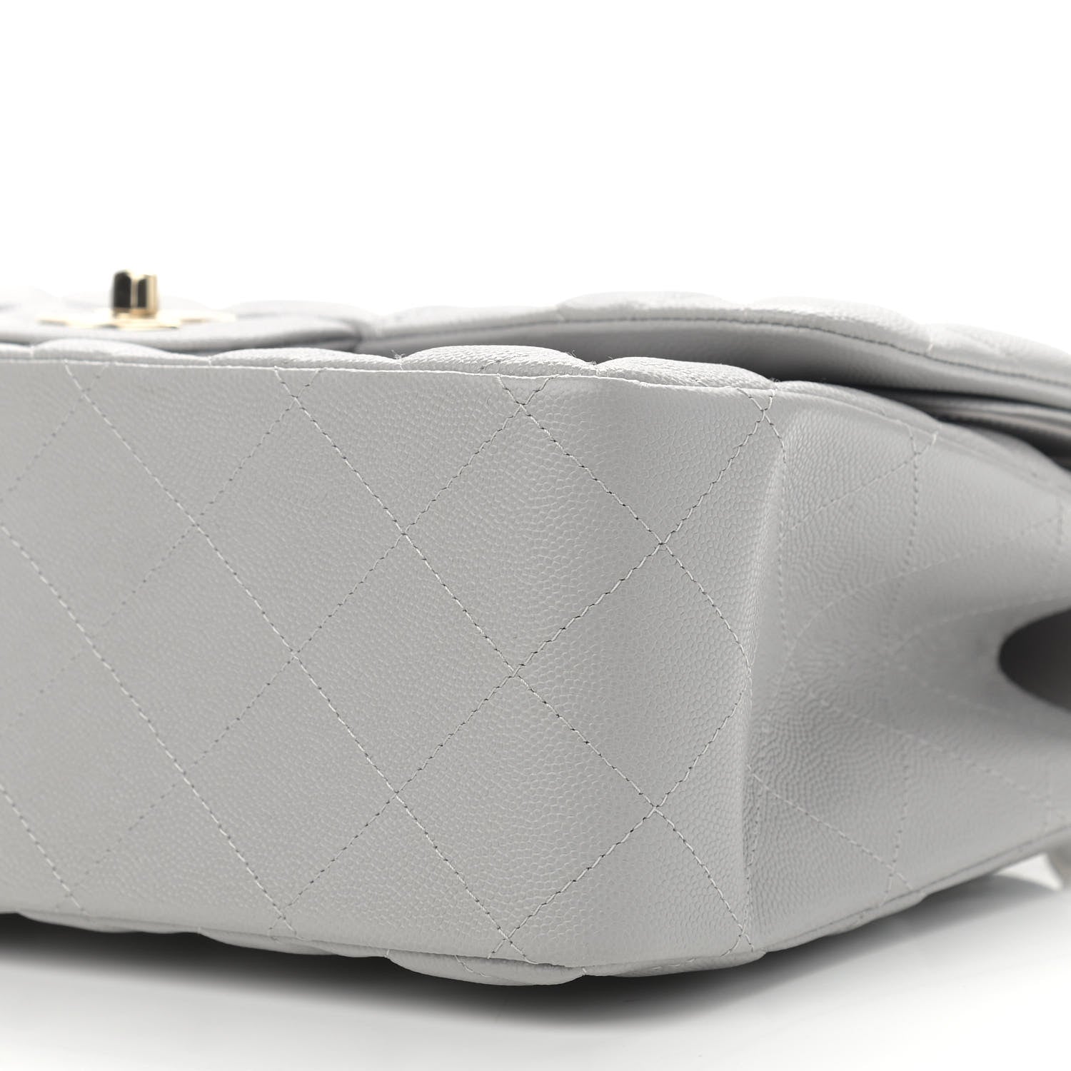 Chanel Caviar Quilted Jumbo Double Flap Grey 9 of 9