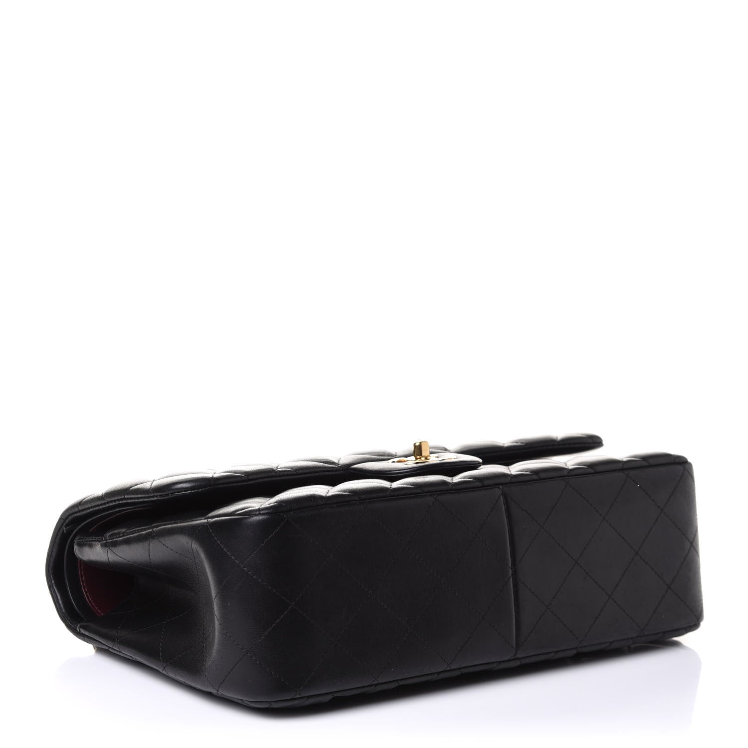 Chanel Lambskin Quilted Jumbo Double Flap Black 4 of 12