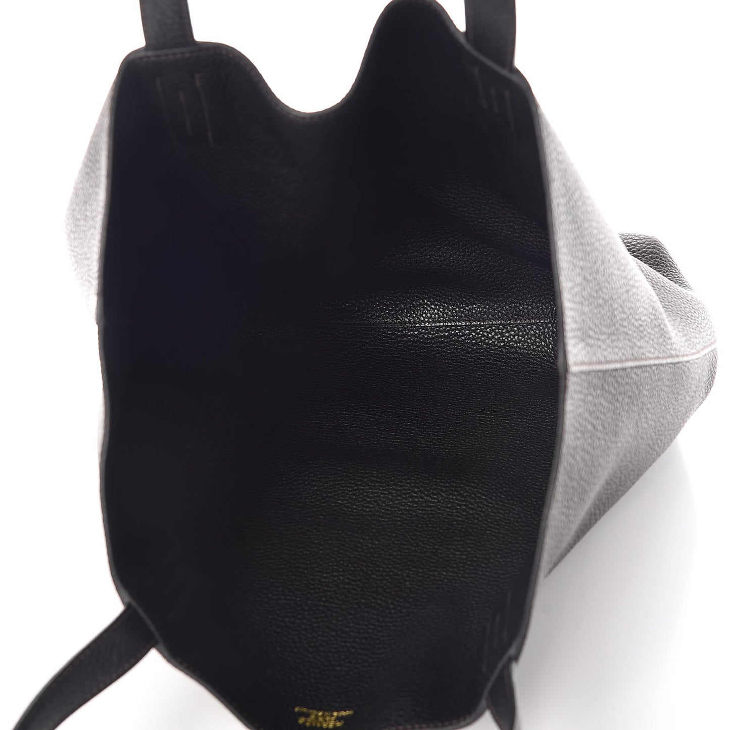 Taurillon Clemence Double Sens 36 Reversible Tote Black Ebene