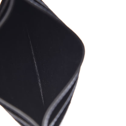 Saint Laurent Grain De Poudre Matelasse Chevron Monogram Credit Card Case Black 5 of 8