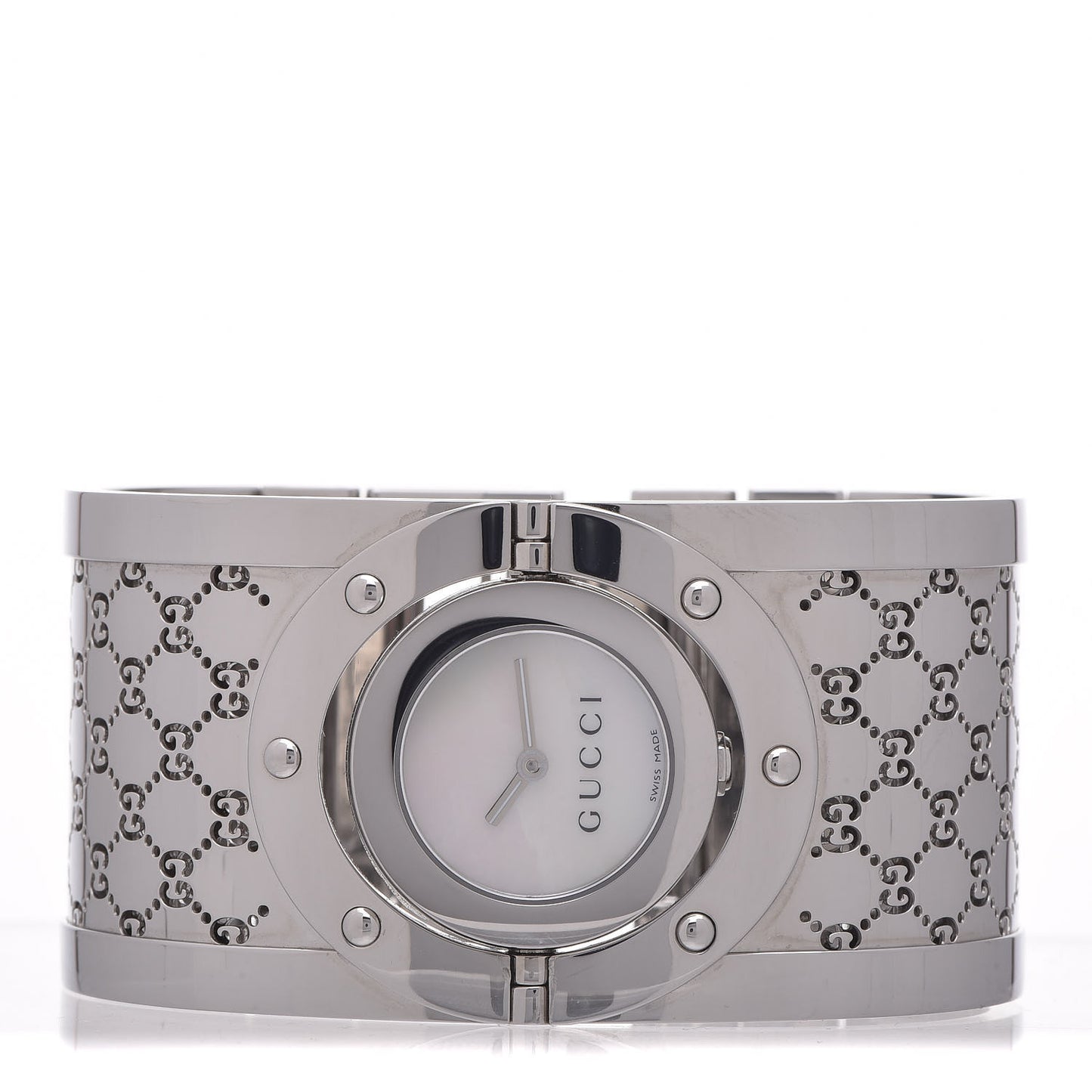 Stainless Steel Mother of Pearl 33mm Twirl Quartz Watch