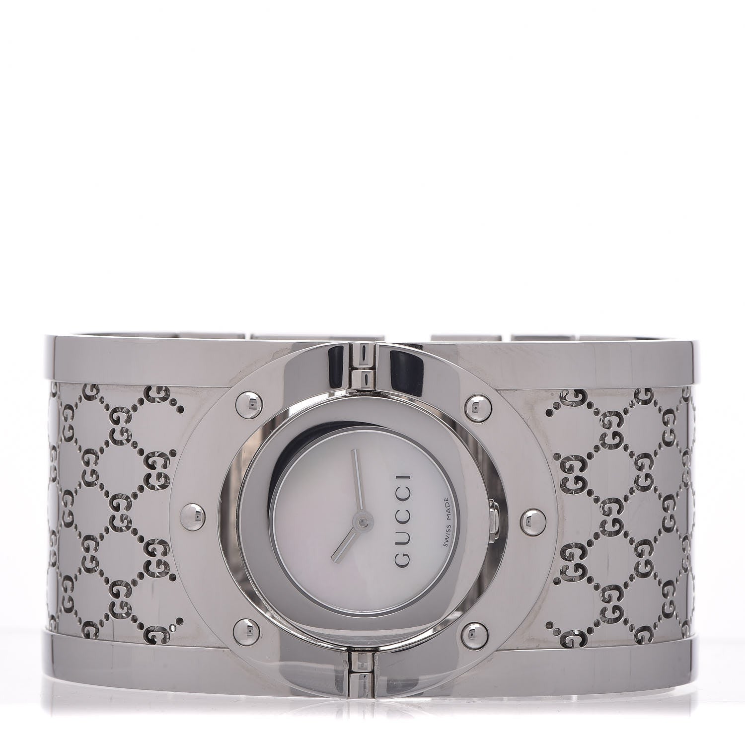 Gucci Stainless Steel Mother of Pearl 33mm Twirl Quartz Watch 3 of 6