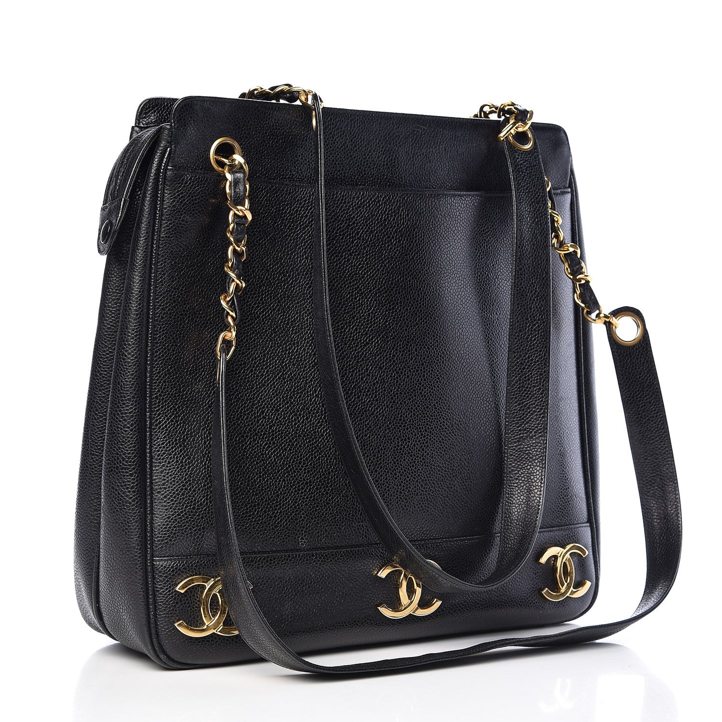Caviar CC Shoulder Bag Black