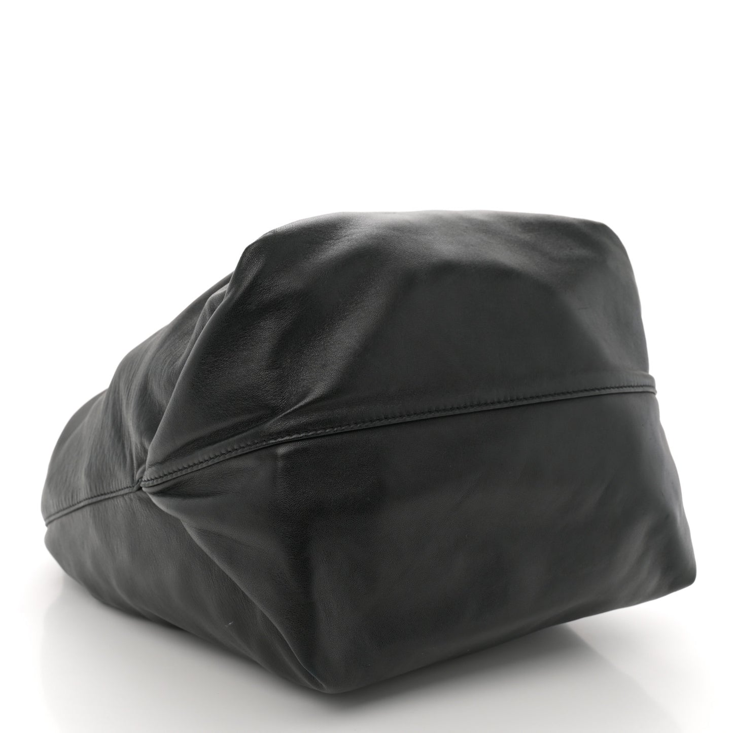 Lambskin Teddy Drawstring Bag Black