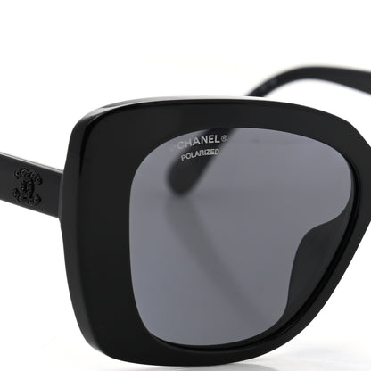 Chanel Acetate Strass Polarized Square Sunglasses 5422-B Black 7 of 7