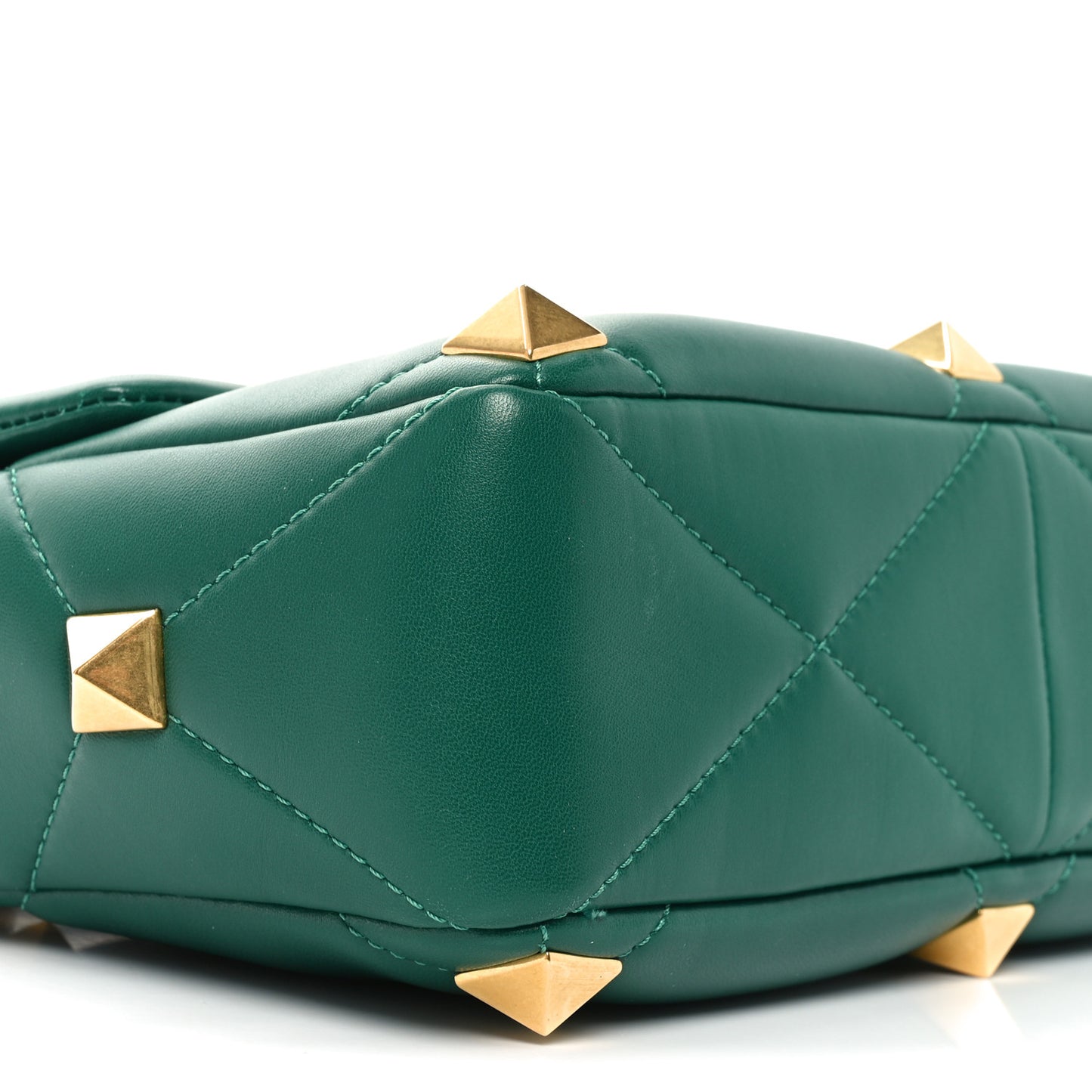 Nappa Large Roman Stud Shoulder Bag Jungle