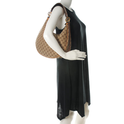 Gucci Monogram Medium GG Twins Hobo Tan 2 of 7