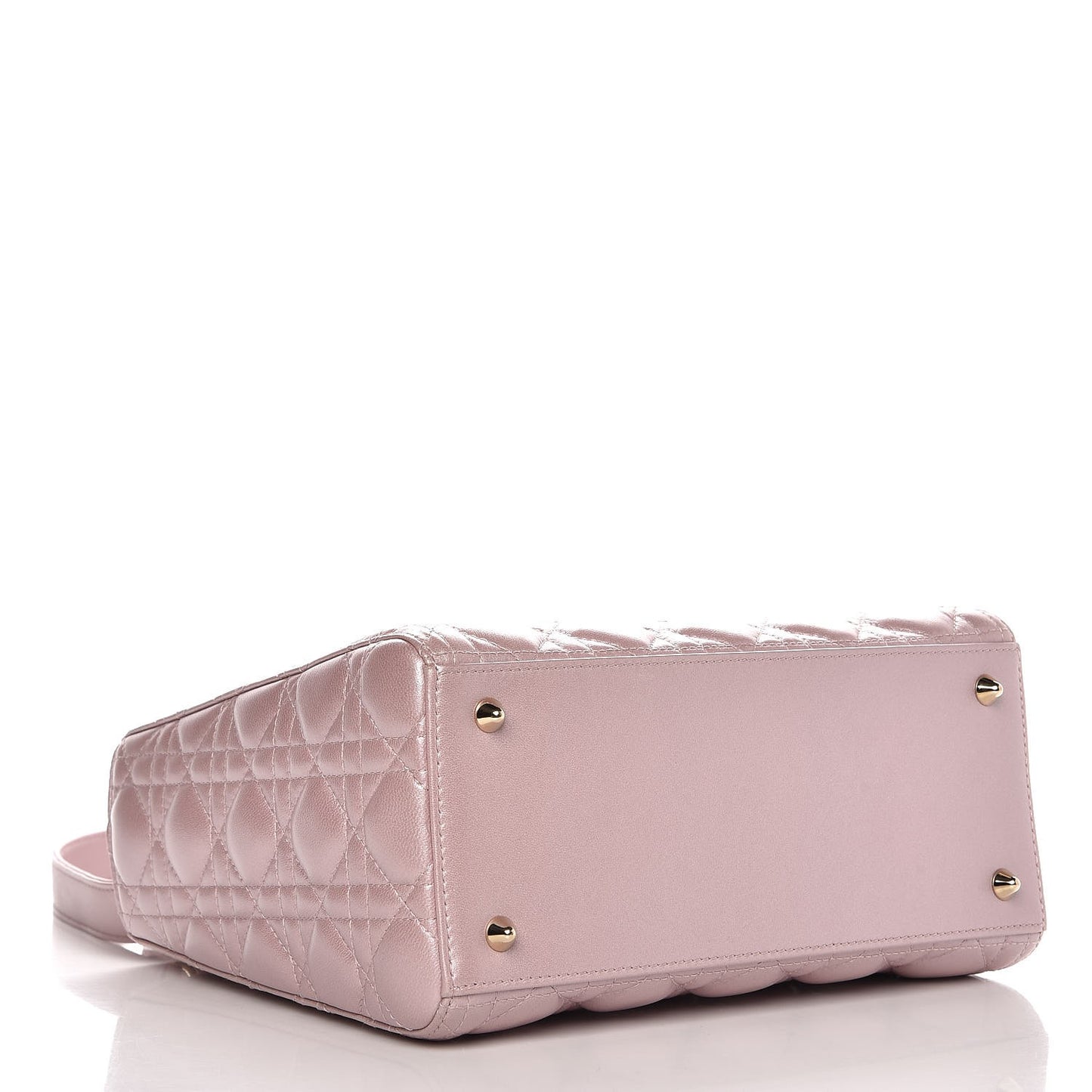 Pearly Lambskin Cannage Medium Lady Dior Lotus