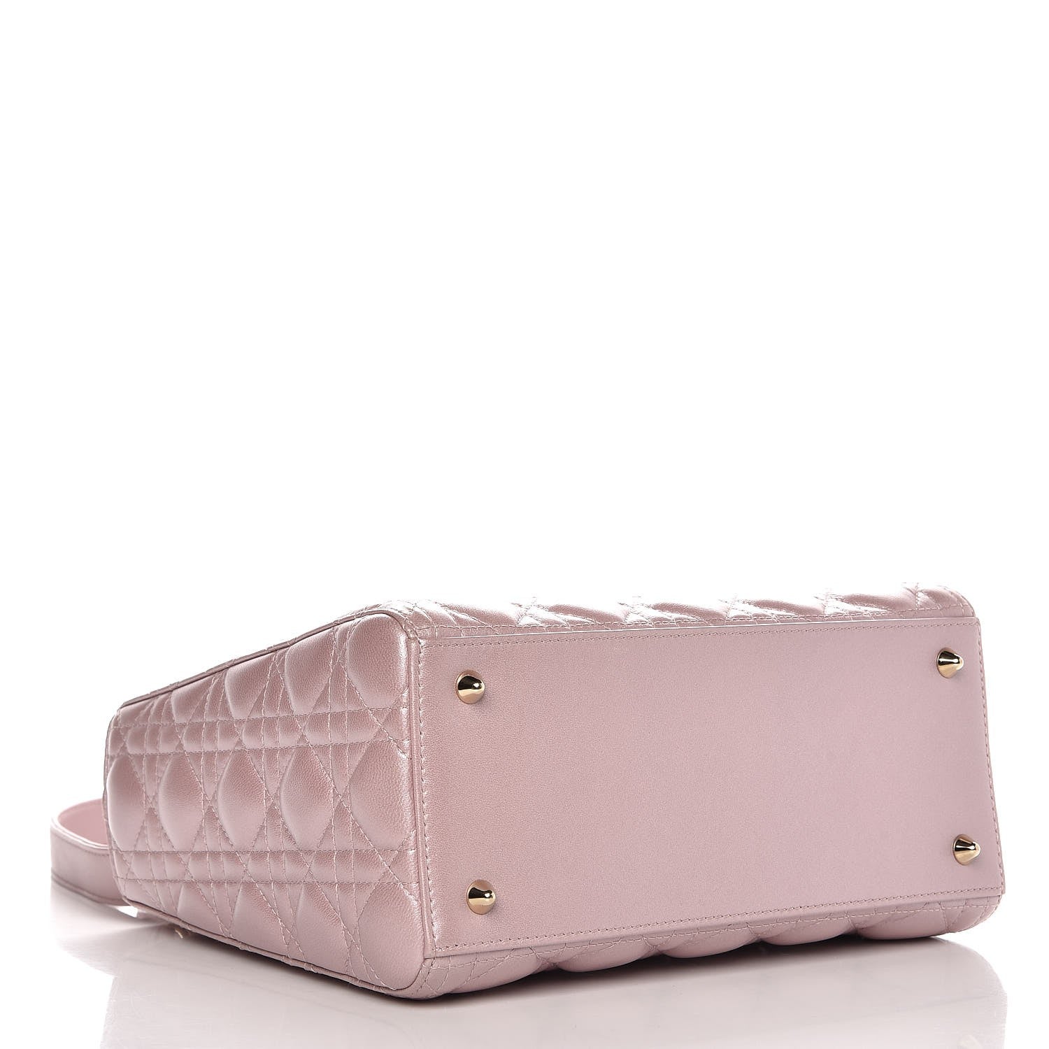 Christian Dior Pearly Lambskin Cannage Medium Lady Dior Lotus 4 of 8