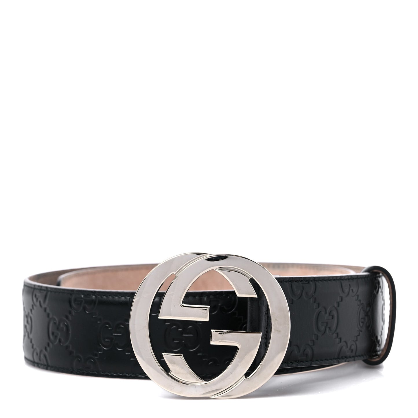 Guccissima Signature Interlocking G 40mm Belt 80 32 Black