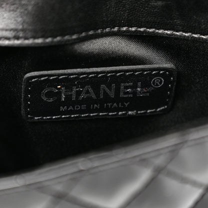 Chanel Patent Tweed Mini Kiss Lock Flap Double Bag Black Multicolor 7 of 12