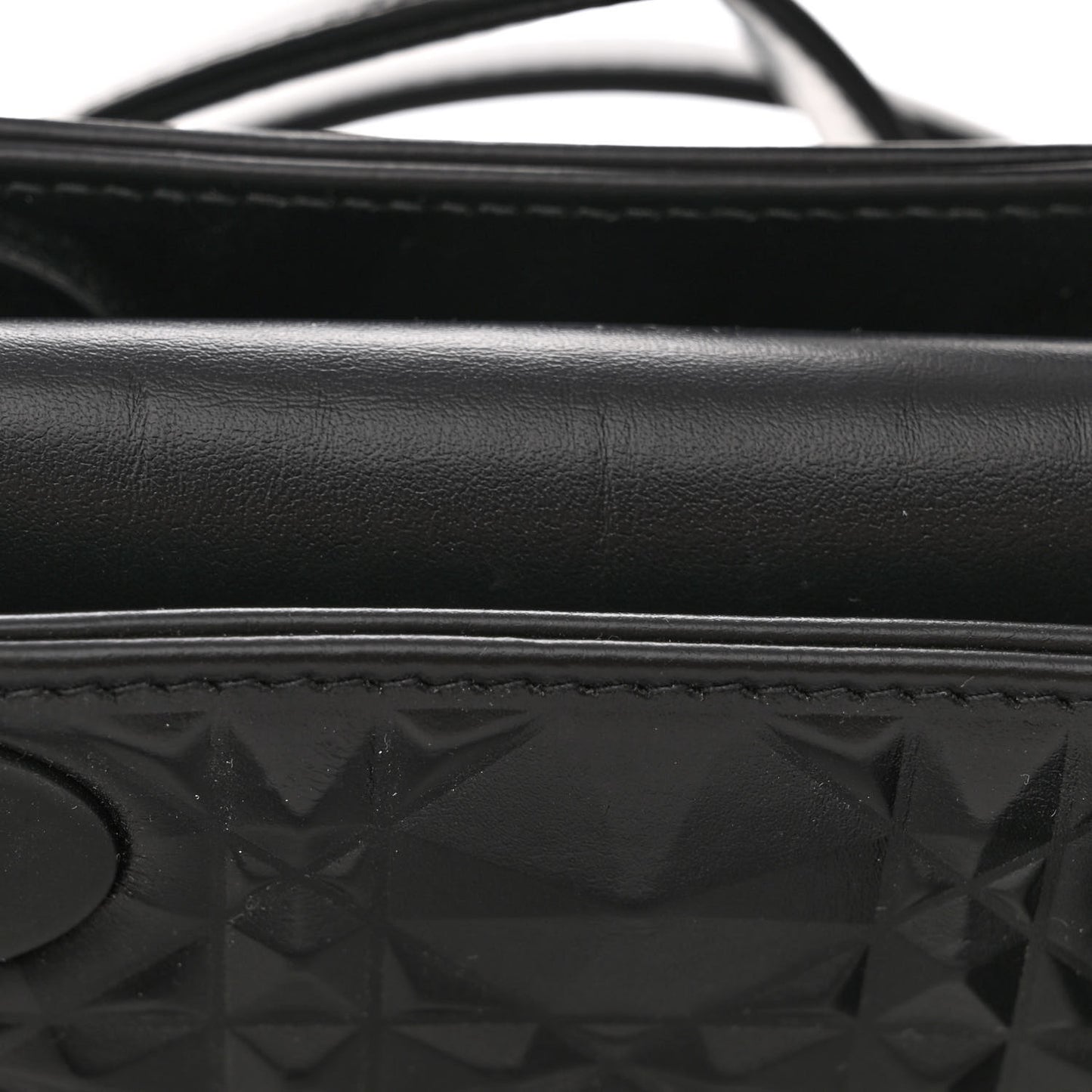 Calfskin Cannage Diamond Medium Lady D-Joy Black