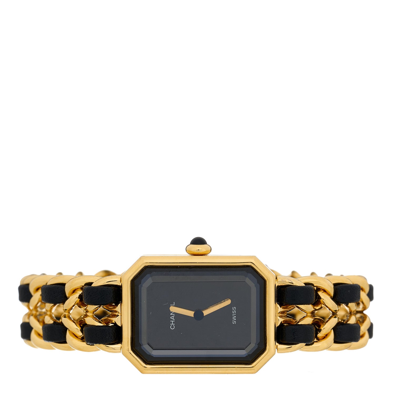 Chanel Stainless Steel Lambskin 20mm Chain Premiere Quartz Watch Gold L 2 of 4