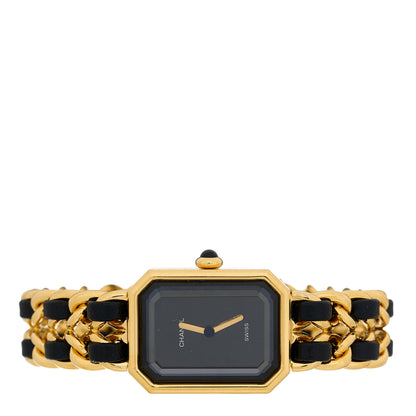 Chanel Stainless Steel Lambskin 20mm Chain Premiere Quartz Watch Gold L 2 of 4