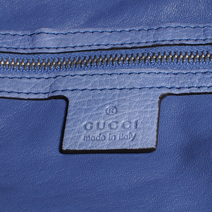 Gucci Python Bamboo Bar Large Tote Blue 7 of 8
