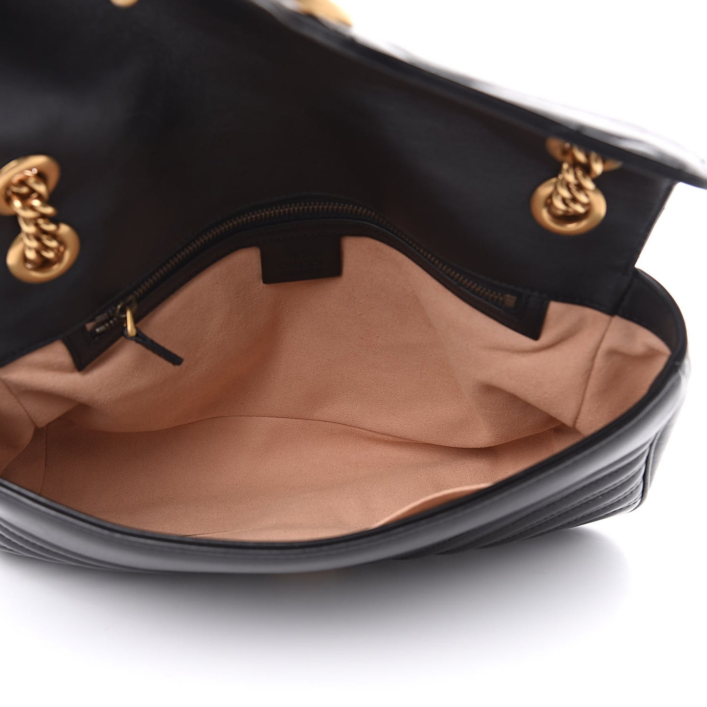 Calfskin Matelasse Medium GG Marmont Shoulder Bag Black