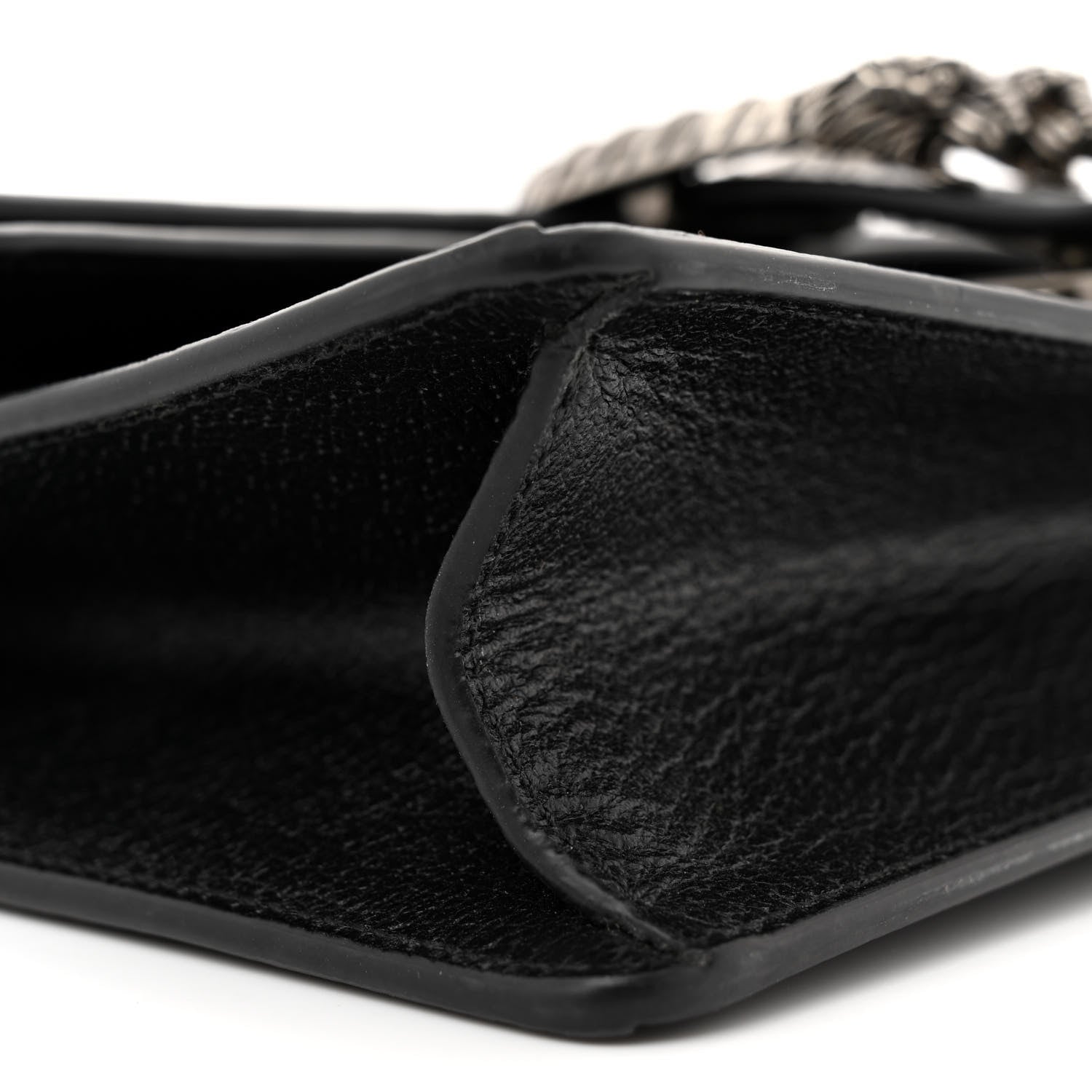 Gucci Jacquard Black Denim GG Monogram Textured Dollar Calfskin Small Dionysus Shoulder Bag Black Ivory 9 of 12