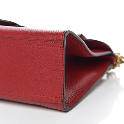 Gucci Calfskin Mini GG Marmont Top Handle Bag Vulcanic Red 9 of 9
