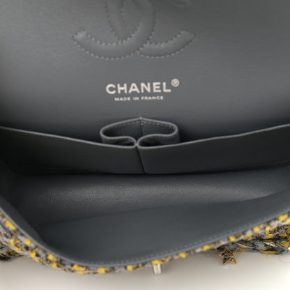 Chanel Tweed Braided Charms Small Flap Yellow Grey Black 5 of 10