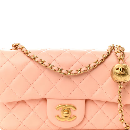 Chanel Lambskin Quilted Mini Rectangular Pearl Crush Flap Coral 9 of 11
